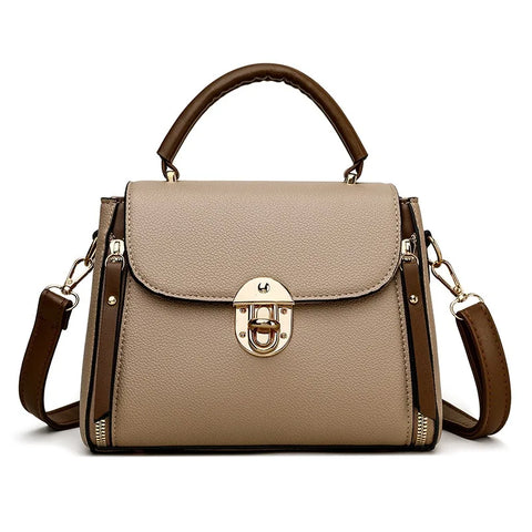 Ladies' tote bag with lock - Elegant design crossbody urban bag 