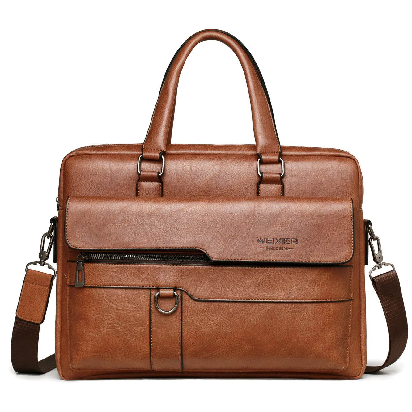 Men's Briefcase. Business Shoulder Messenger Bag. 14 Inch Laptop Bag