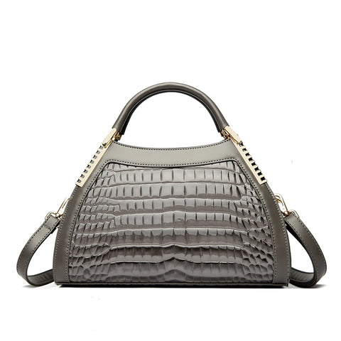 Women's Shoulder Crossbody Handbag - Luxury Crocodile Design 