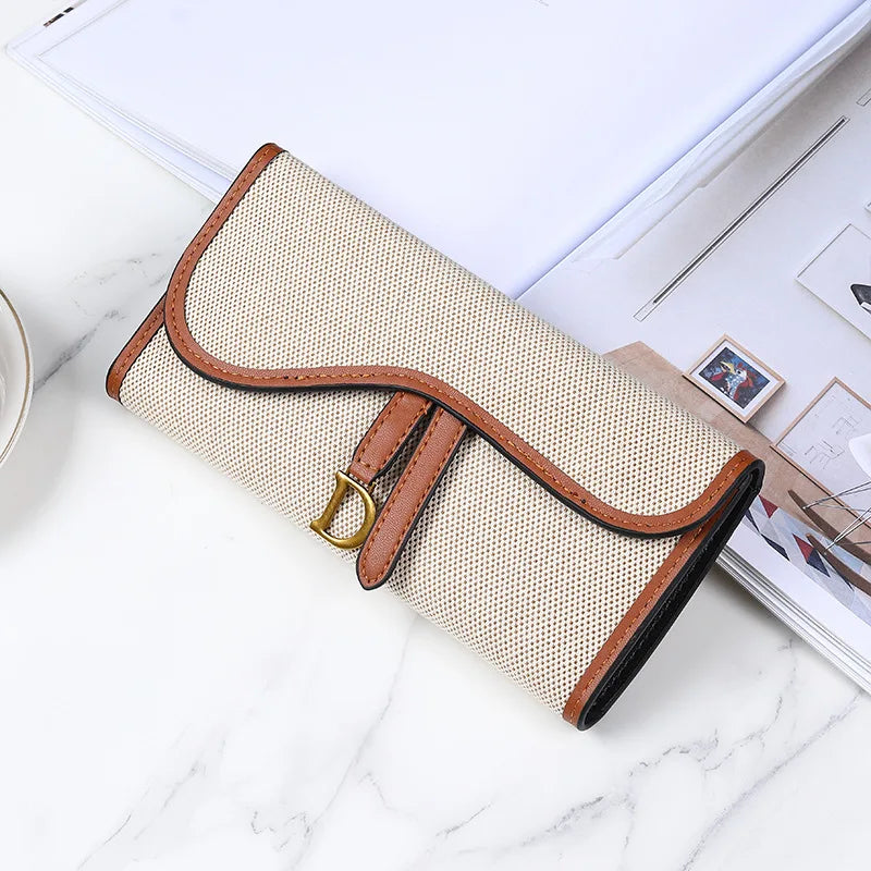 Women's Retro Long Wallet - Large Capacity D-Buckle