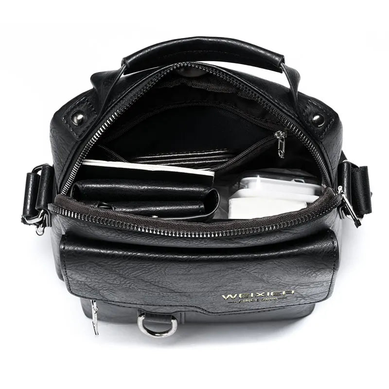 Men Crossbody Bag, Men Shoulder Bag with Top Handle, Top Selling Model, Designer Brand Look, Zipper Handbags, Large Capacity PU Leather Bag for Male Messenger Tote Bags 