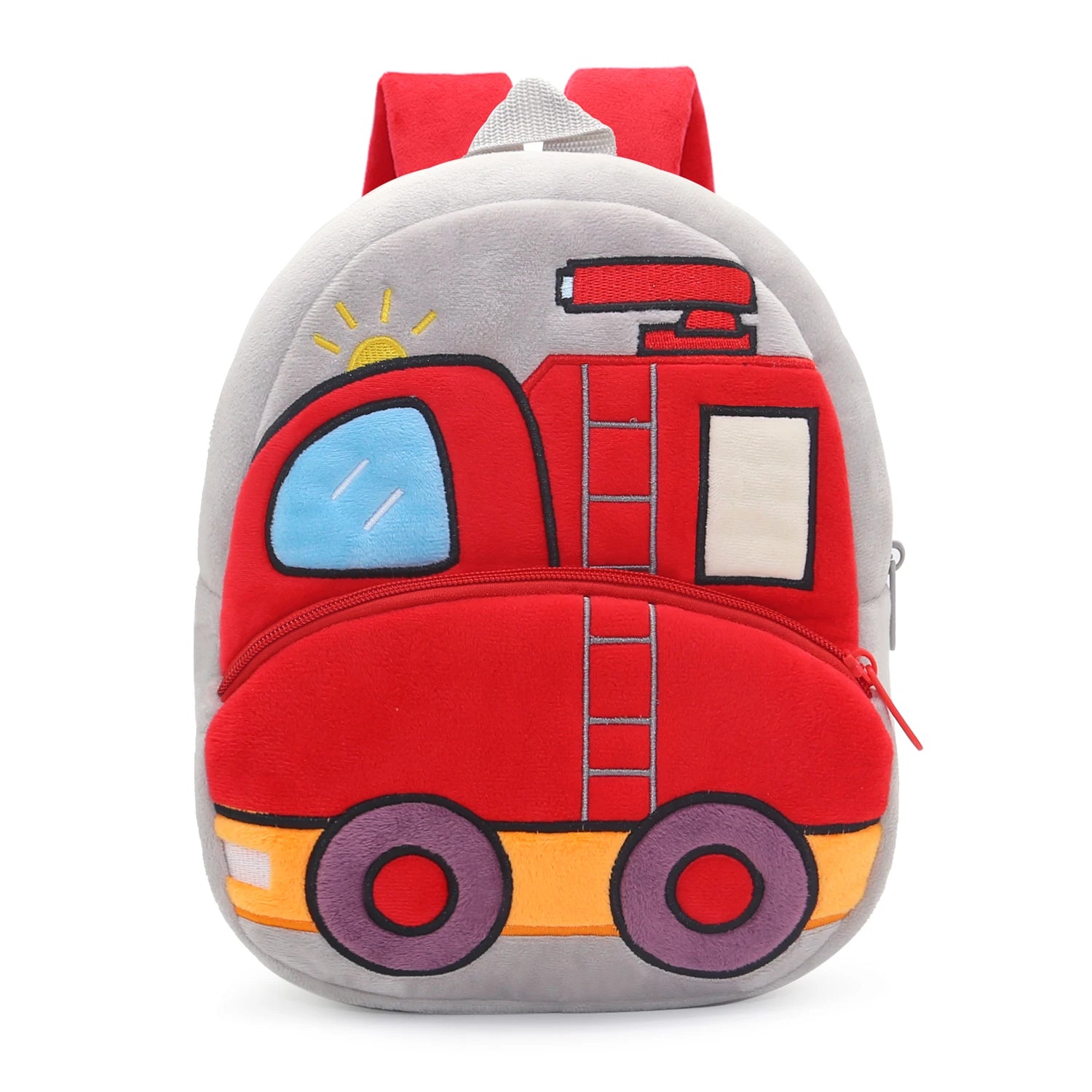 Children's School Bag, 16 Different Work Machine Backpacks, Plush Backpack, Top Selling Excavator Police Car Submarine Crane Backpack Models, Cute Design, Best Gift Idea for 1-4yo boys and girls