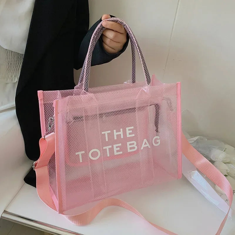 Ladies' Shoulder Tote Bag - Stylish, Clear, Crossbody Bag  