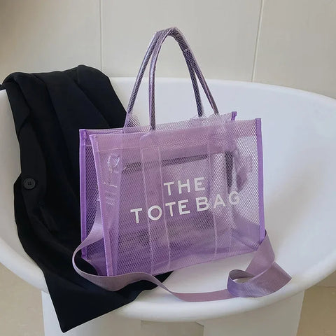 Ladies' Shoulder Tote Bag - Stylish, Clear, Crossbody Bag  