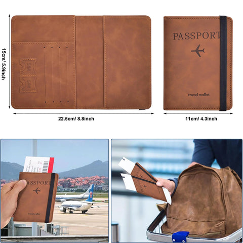 Passport Holder for Travel Essentials Passport Wallet Cover Case for Travel Accessories, Passport Book Holders for Women and Men