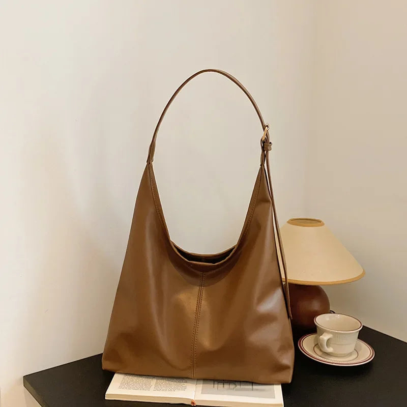Ladies' Shoulder Bag - Retro Large Tote Bag