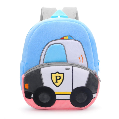 Children's School Bag, 16 Different Work Machine Backpacks, Plush Backpack, Top Selling Excavator Police Car Submarine Crane Backpack Models, Cute Design, Best Gift Idea for 1-4yo boys and girls