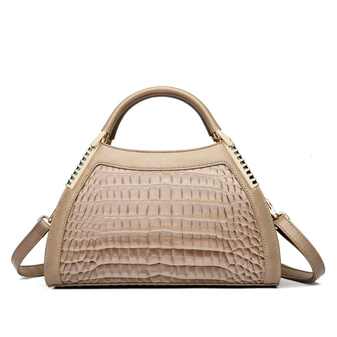 Women's Shoulder Crossbody Handbag - Luxury Crocodile Design 
