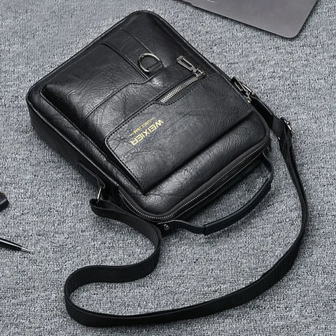 Men Crossbody Bag, Men Shoulder Bag with Top Handle, Top Selling Model, Designer Brand Look, Zipper Handbags, Large Capacity PU Leather Bag for Male Messenger Tote Bags 