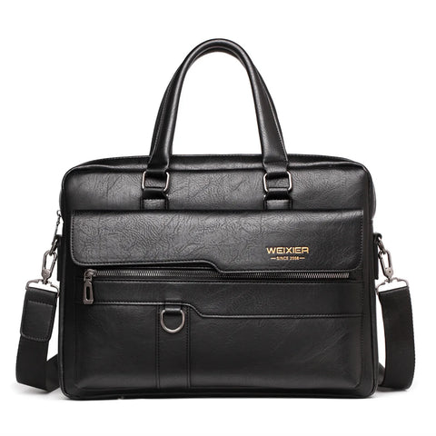 Men's Briefcase. Business Shoulder Messenger Bag. 14 Inch Laptop Bag