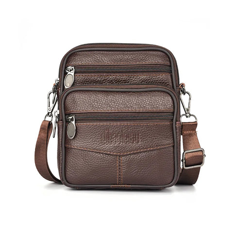 Men's Genuine Leather Crossbody Shoulder Bags High Quality Tote Fashion Business Man Messenger Bag Leather Bags Fanny Pack