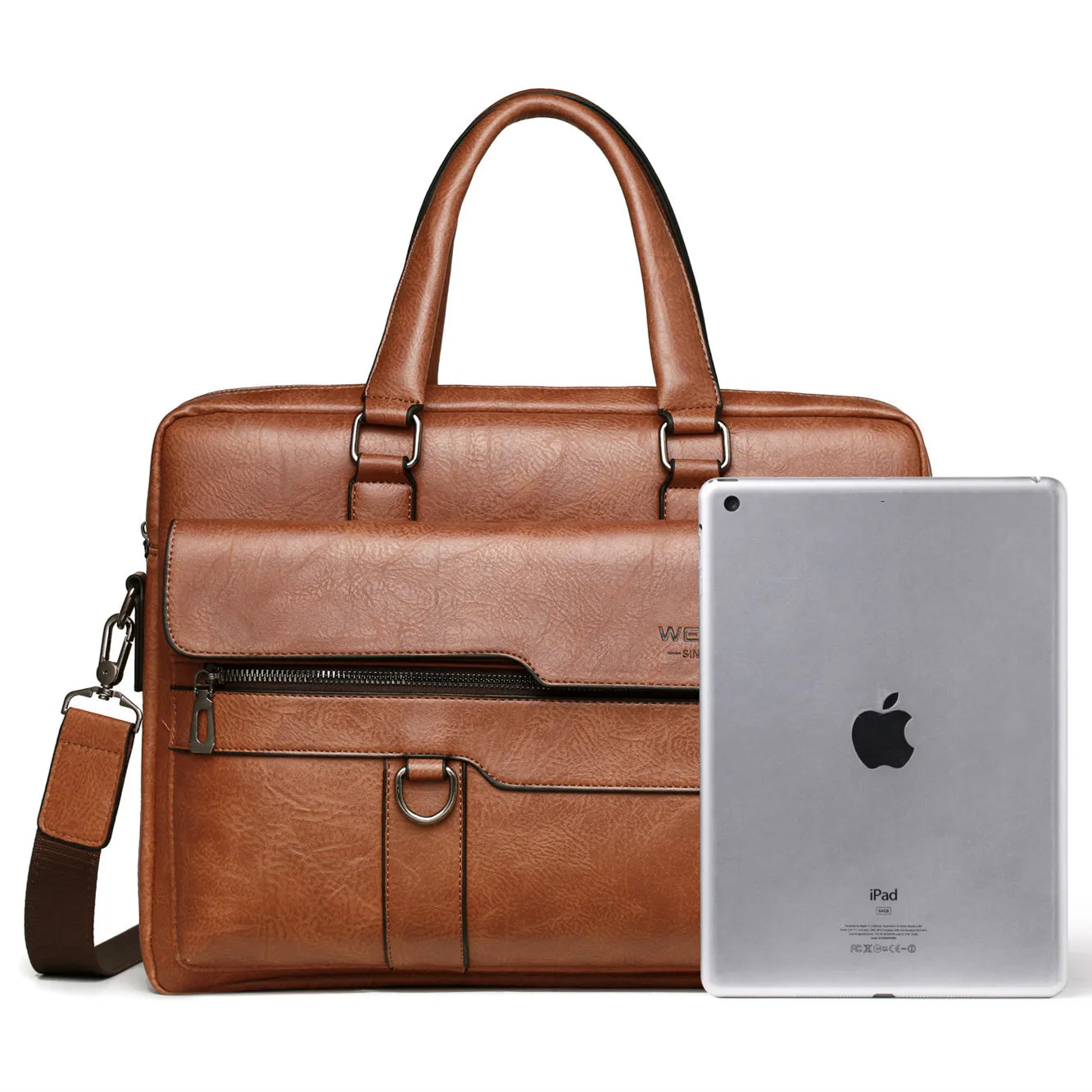 Men's Briefcase. Business Shoulder Messenger Bag. 14 Inch Laptop Bag