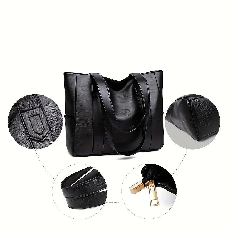 Ladies' Retro Style Tote Bag - Vintage Large Shoulder Bag