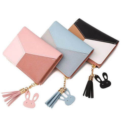 Women's Wallet - PU Leather Ladies Wallet Purses Card Holder Foldable Portable Coin purses for schoolgirls