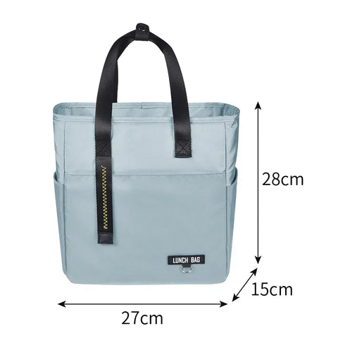 Insulated Bento Lunch Box - Thermal Bag, Large Capacity, Food Storage Bags, Zipper Container, Cooler Travel Bag, Picnic Handbags, Water Resistant material, Lunch bag for men, women, children, office worker, campers, outdoor enthusiast 