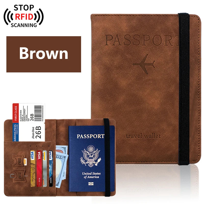 Passport Holder for Travel Essentials Passport Wallet Cover Case for Travel Accessories, Passport Book Holders for Women and Men