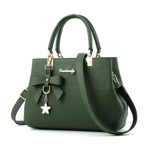 Ladies Messenger Bag with Flower Pendant Designer Look Crossbody Shoulder Bags 2025
