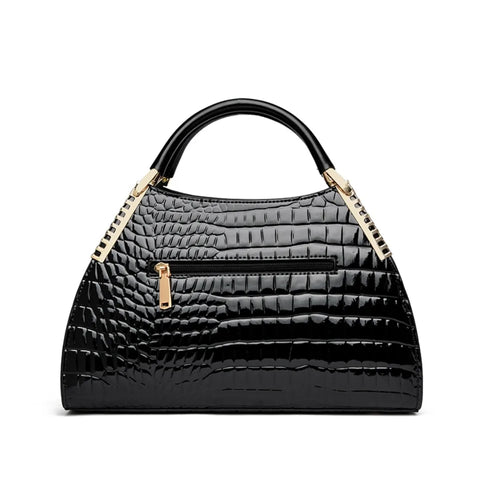 Women's Shoulder Crossbody Handbag - Luxury Crocodile Design