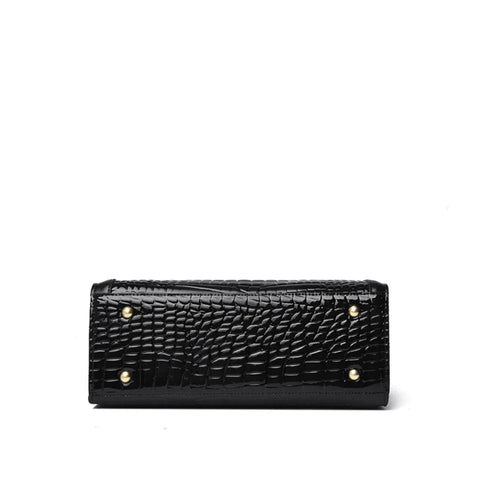 Women's Shoulder Crossbody Handbag - Luxury Crocodile Design