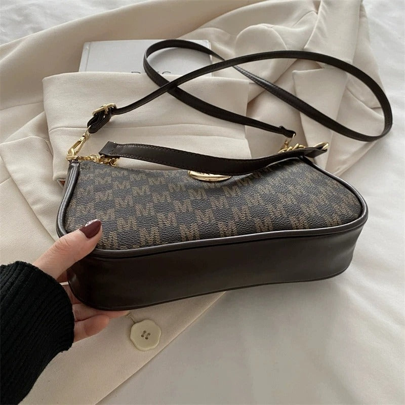 Crossbody Handbag - Vintage Style with Letter M Initial