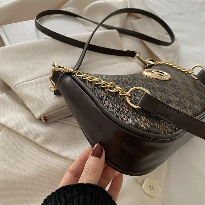 Crossbody Handbag - Vintage Style with Letter M Initial