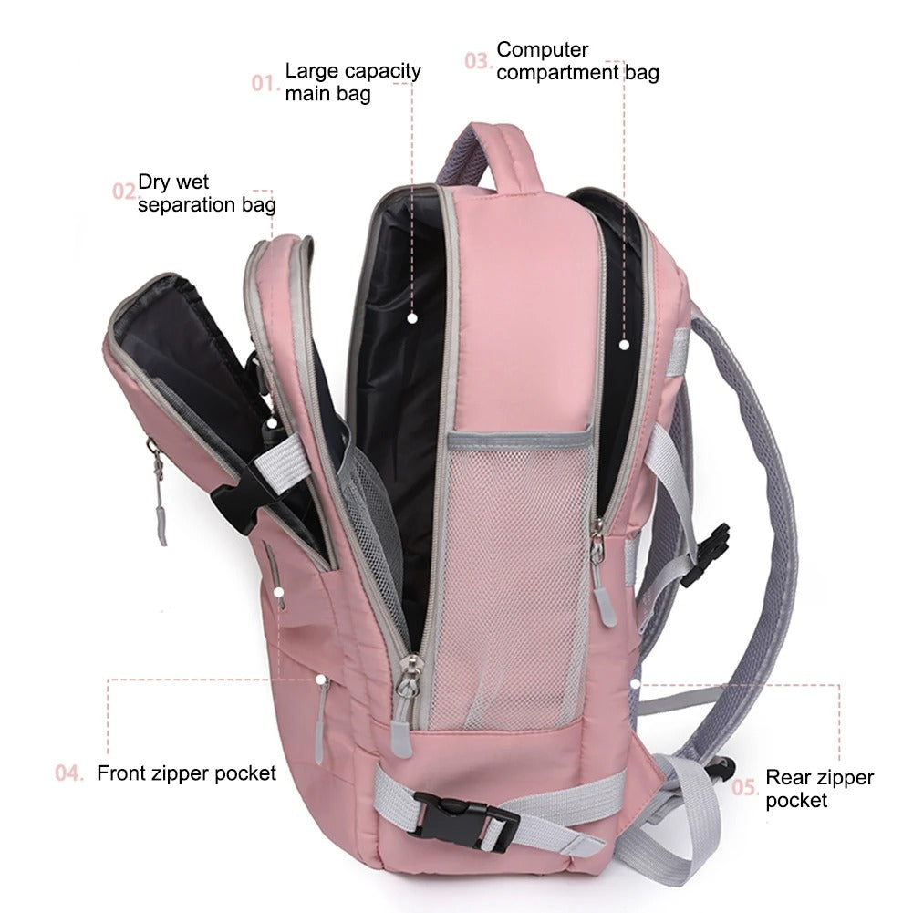 Women's Backpack - Large Capacity Travel Bag, Business & Computer Bag