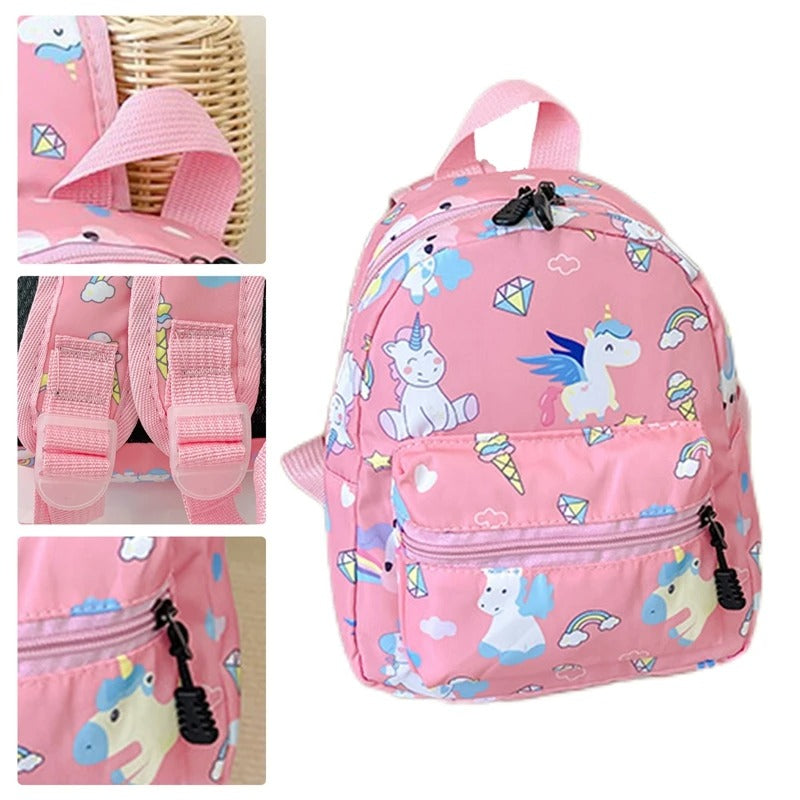 Kids' Cartoon Dinosaur & Unicorn Backpack