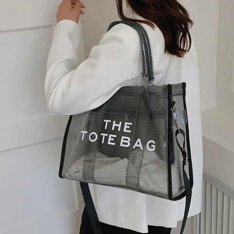 Ladies' Shoulder Tote Bag - Stylish, Clear, Crossbody Bag