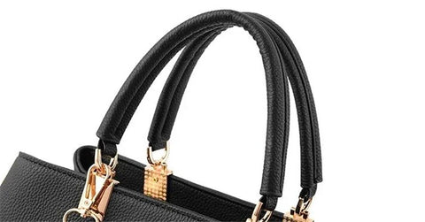 Top Handle Bag - Tote Bag with Flower Pendant