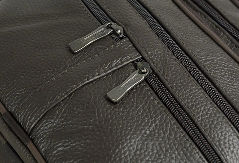 Genuine Leather Men Messenger Bag - Retro Crossbody Bag