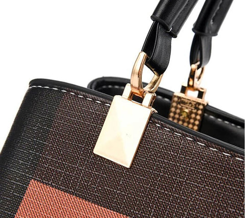Top Handle Handbag - Tote Bag with Fluffy Bag Charm
