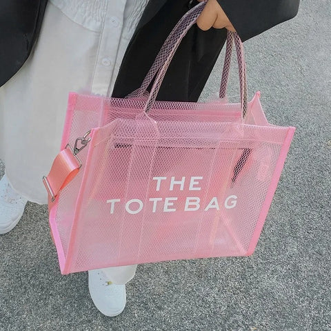 Ladies' Shoulder Tote Bag - Stylish, Clear, Crossbody Bag