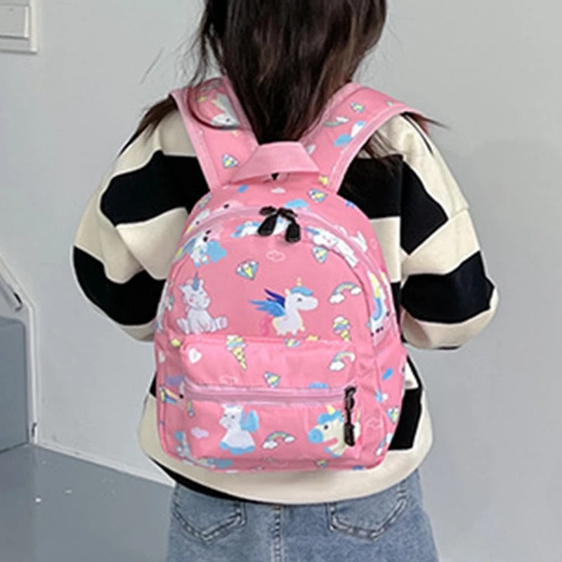 Kids' Cartoon Dinosaur & Unicorn Backpack