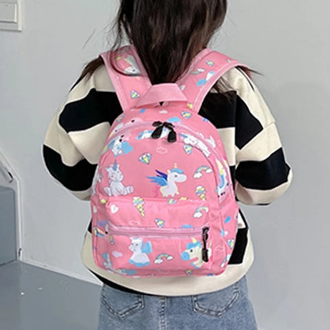 Kids' Cartoon Dinosaur & Unicorn Backpack