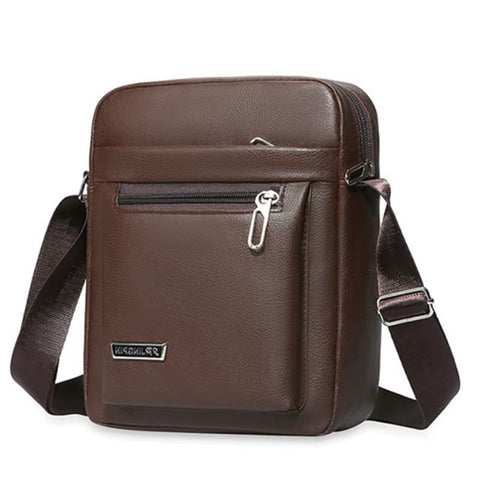 Men's HQ PU Leather Bag Crossbody Shoulder Bag Tote Fashion Business Use Suitable for 9.1 inch IPAD Messenger Bag 